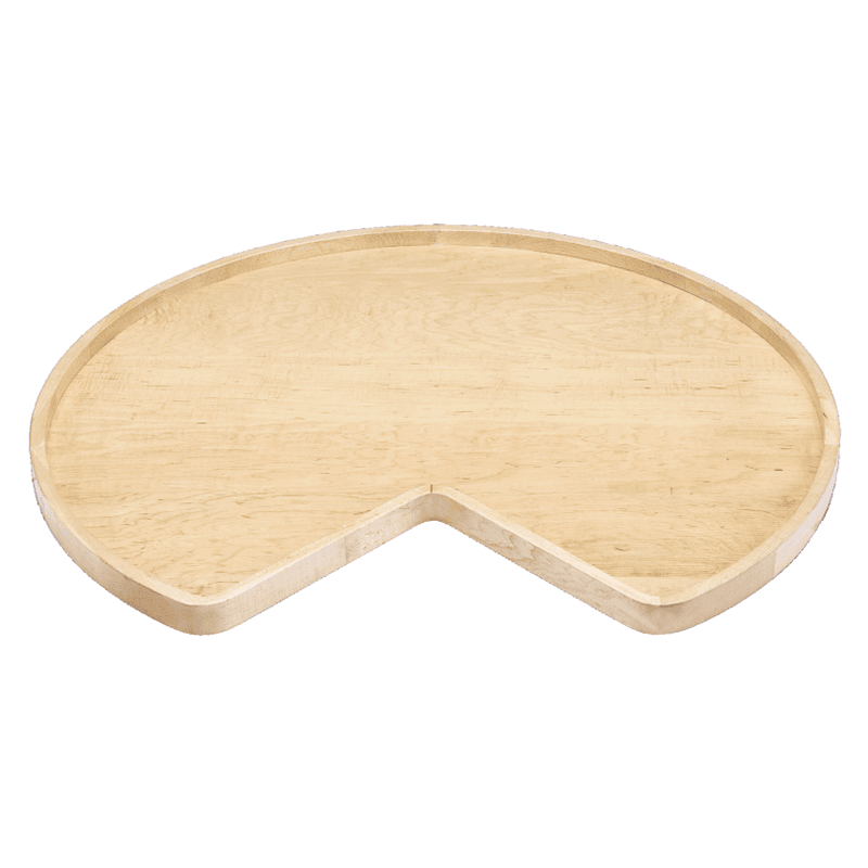 4WLS 32" Kidney 1 Tray Lazy Susan, Natural Maple, Bulk (8/Box)