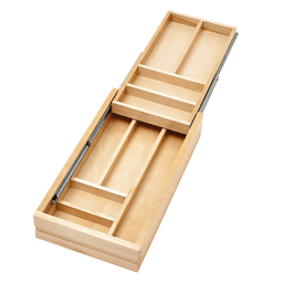 12" Double-Tiered Cutlery Drawer with BLUMOTION Soft-Closing, Maple