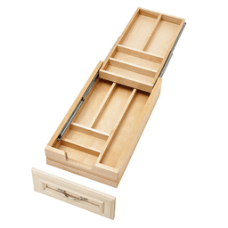 4WTCD 14-1/2" Two Tiered Cutlery Drawer with 5 Compartment, Semi-Gloss
