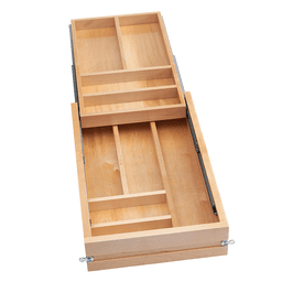 13-1/2" Tiered Cutlery Drawer with BLUMOTION Soft-Closing for Frameless Cabinets 15" Cabinet Opening, Maple