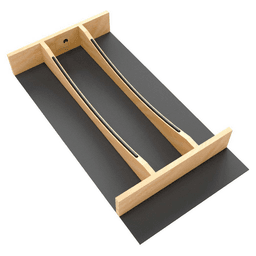 10-1/4" Craftsman Utensil Drawer Insert with Black Accent, Light Brown