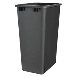 Double 35 QT Replacement Waste Container with Lid, Black