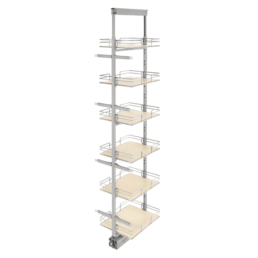 14-1/2" x 74-7/8" 6-Shelf Pullout Pantry, Maple