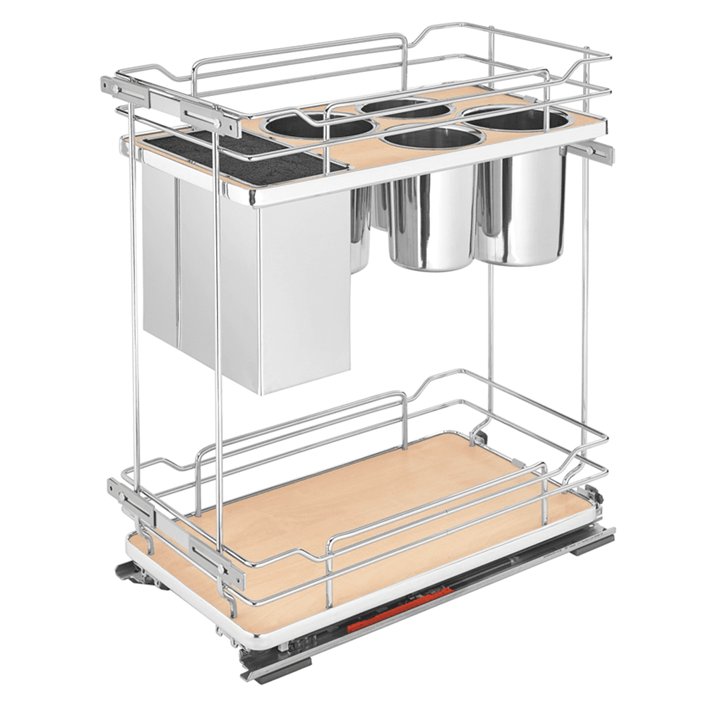 11-3/4" 2-Shelf Pullout Organizer, with Soft-Closing, Maple, 24" Height
