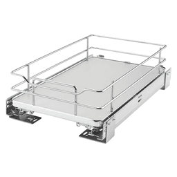 11-11/16" 2-Tier Solid Bottom Pullout Basket with BLUMOTION Soft-Closing, Gray