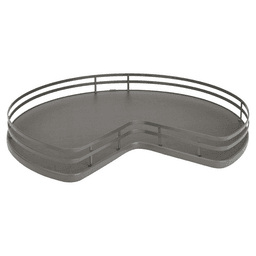 32" Kidney Lazy Susan with Swivel Bearing for Corner Base Cabinet, Orion Gray