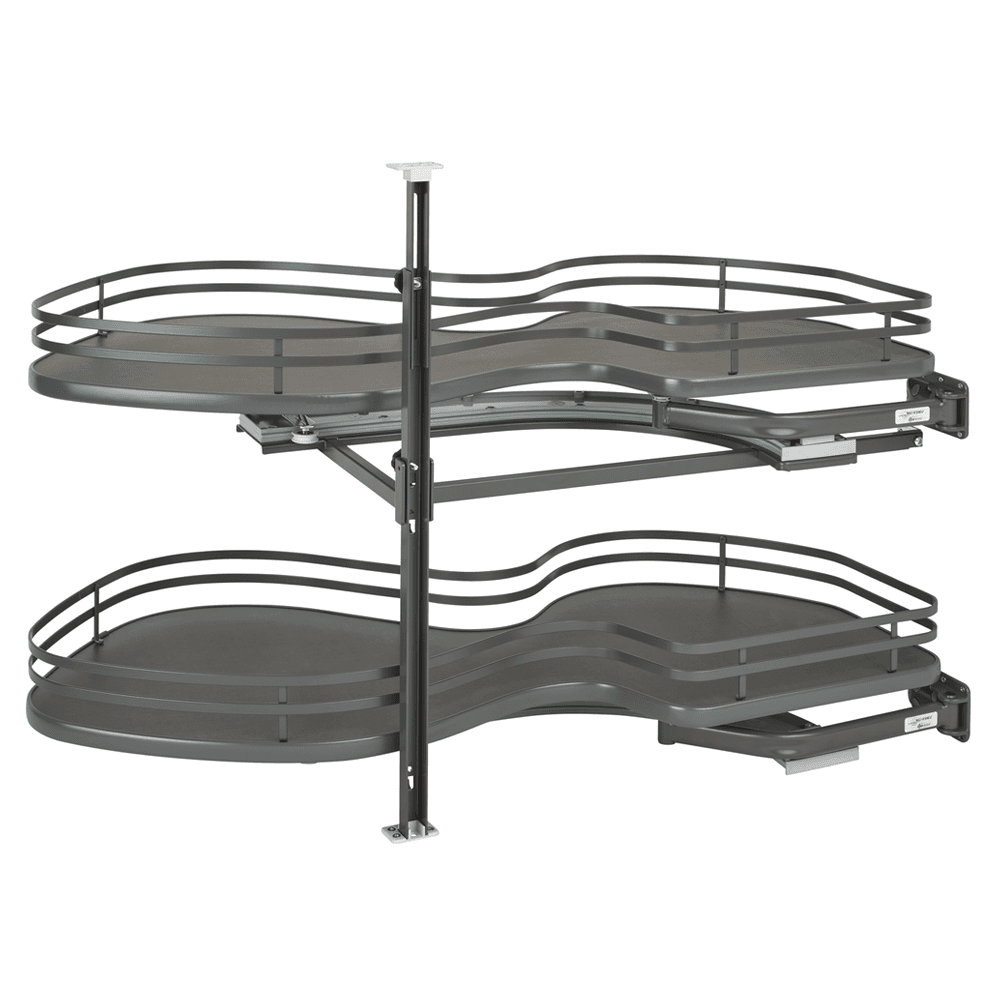 2-Tier Right-Hand Contemporary Organizer for 18" Cabinet Opening, Orion Gray