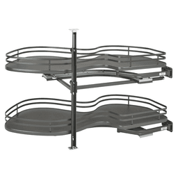 2-Tier Right-Hand Contemporary Organizer for 18" Cabinet Opening, Orion Gray