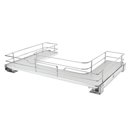 32-11/16" U-Shaped Solid Bottom Pullout with BLUMOTION Soft-Closing for 33" Cabinet Opening, Orion Gray