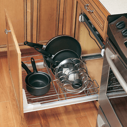 20-1/8" Heavy-Duty Cookware Organizer with Soft-Closing, Chrome
