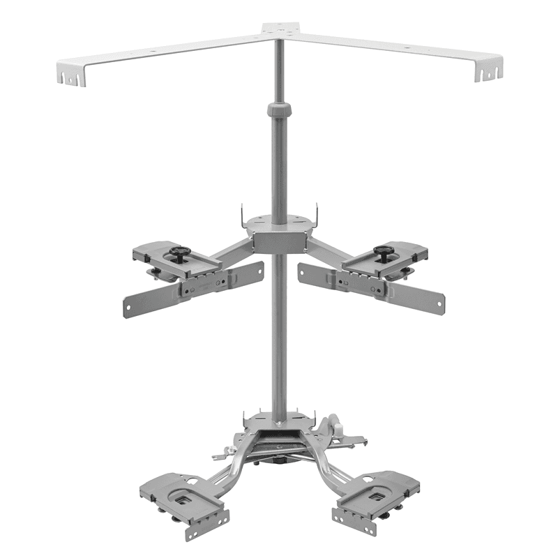 Collapsible Corner Lazy Susan Hardware for Full Access Cabinets, Gray