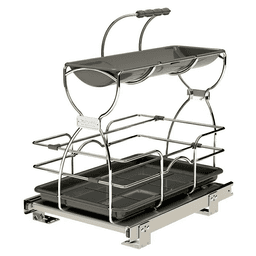 11-7/8" Undersink Cleaning Caddy for 30" Sink Cabinet, Silver
