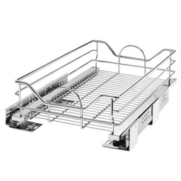 14-5/16" 2-Tier Pullout Basket with Soft-Closing, Chrome