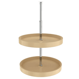 20" Full-Circle 2 Tray Lazy Susan, Almond
