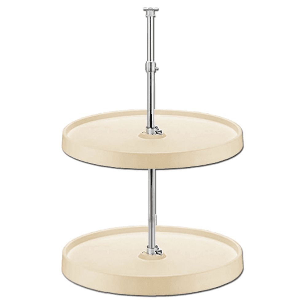 24" Full-Circle 2 Tray Lazy Susan, Almond, Bulk (6 Sets)