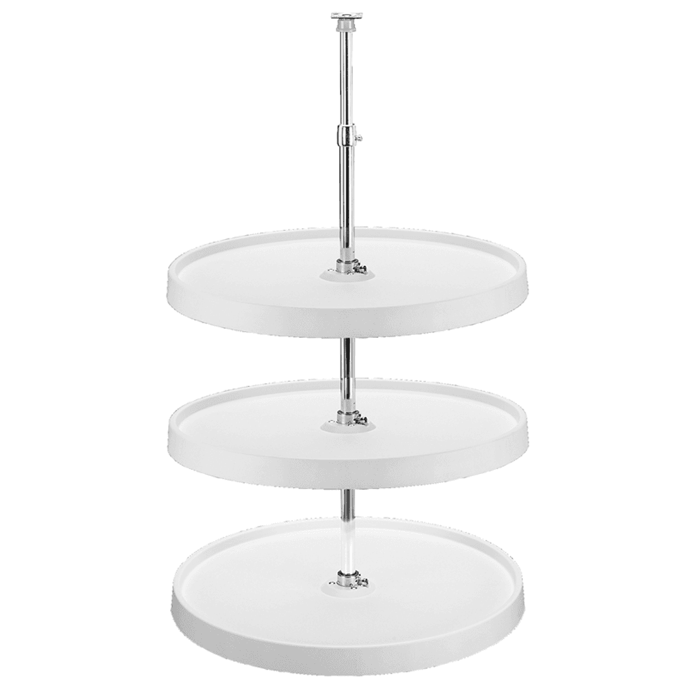 18" Full-Circle 3 Tray Lazy Susan, White