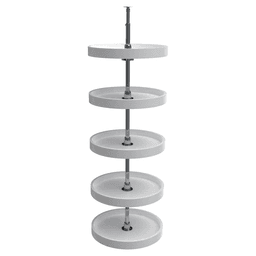 6065 16" Full-Circle 5 Tray Lazy Susan Set, White