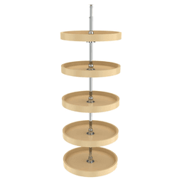 6065 18" Full-Circle 5 Tray Lazy Susan Set, Almond