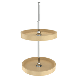 6072 16" Full-Circle 2 Tray Lazy Susan Set, Almond