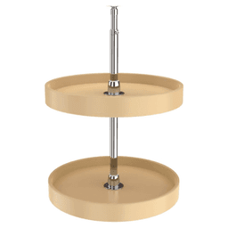 6072 18" Full-Circle 2 Tray Lazy Susan Set, Almond
