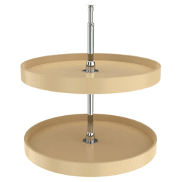 6072 28" Full-Circle 2 Tray Lazy Susan Set, Almond