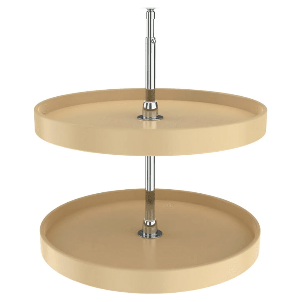 6072 32" Full-Circle 2 Tray Lazy Susan Set, Almond