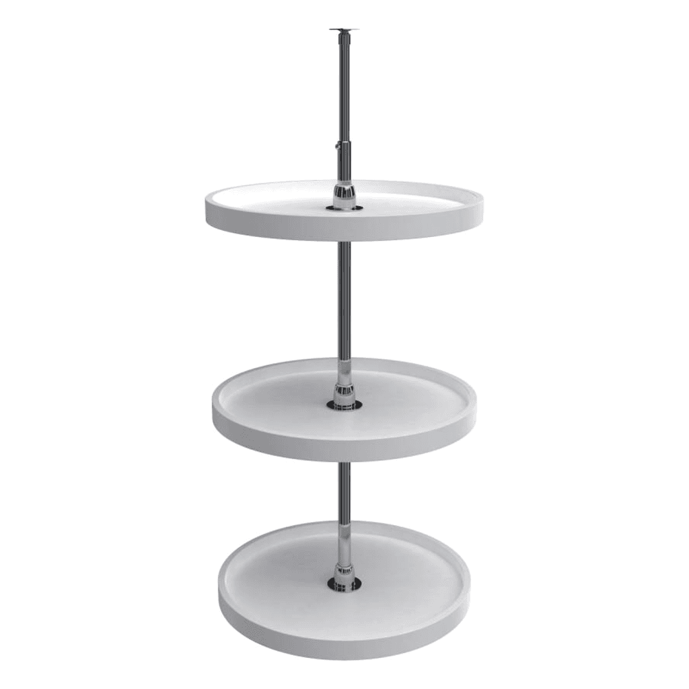 20" Full-Circle 3 Tray Lazy Susan, White