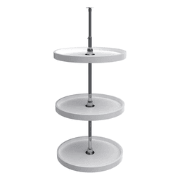 20" Full-Circle 3 Tray Lazy Susan, White