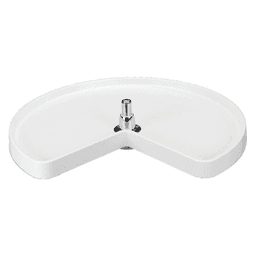 28" Kidney 1 Tray Lazy Susan, White