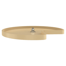 32" Kidney 1 Tray Lazy Susan with Bottom-Mount Hardware, Almond