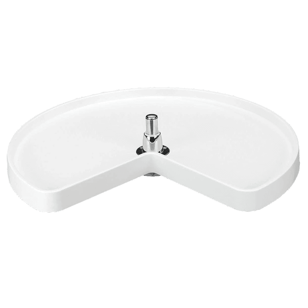 6465 24" Kidney 5 Tray Lazy Susan, White