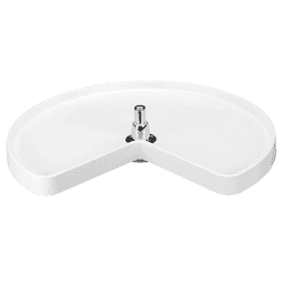 6465 24" Kidney 5 Tray Lazy Susan, White