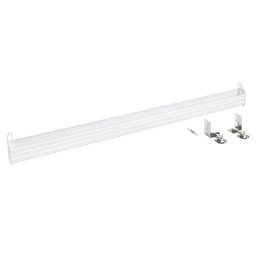 36" Slim Line White Sink Front Tip-Out Tray with Hinge & End Cap
