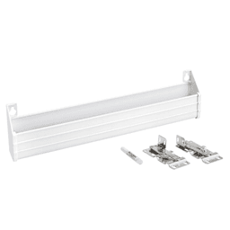 14" Slim Line White Sink Front Tip-Out Tray with 2-Pair Hinge
