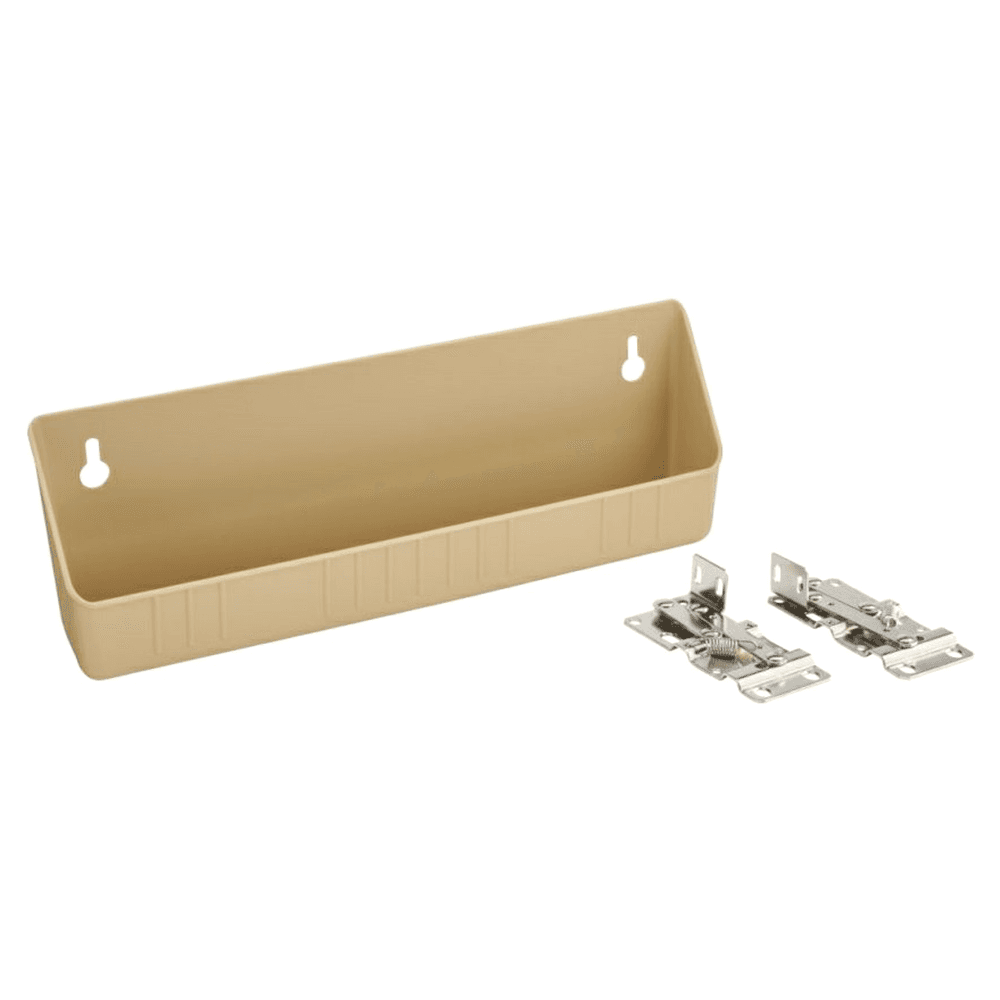 6572 11" Almond Sink Front Tip-Out Tray with Hinge