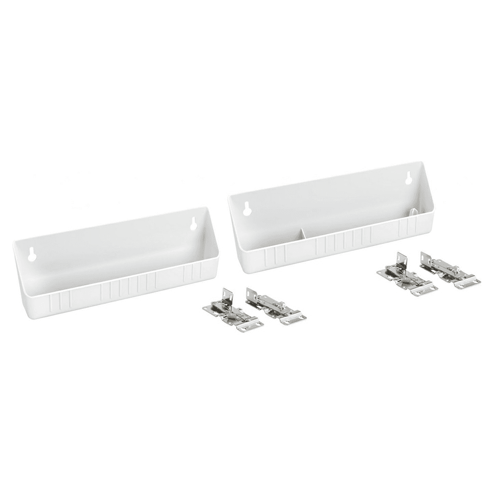 6572 11" White Sink Front Tip-Out Tray with Hinge