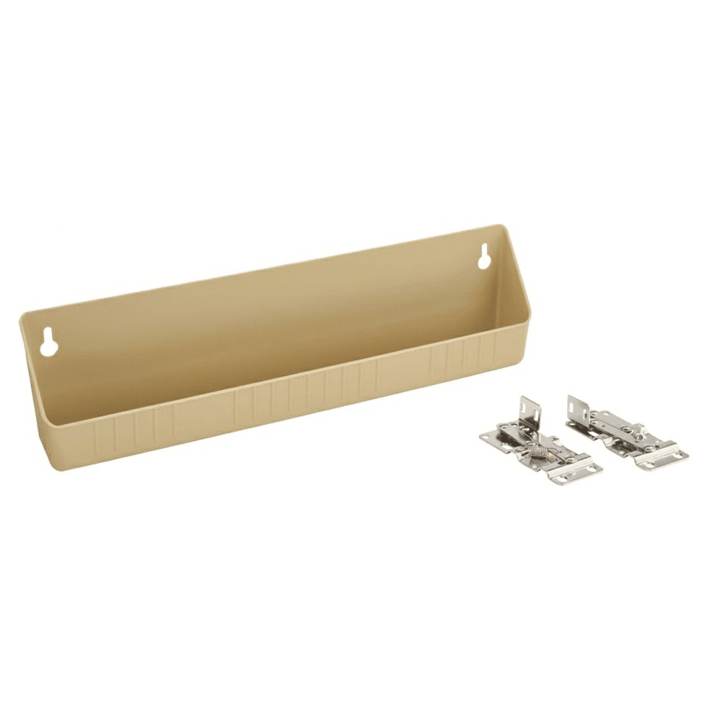 6572 14" Almond Sink Front Tip-Out Tray with Hinge, Pair of 20