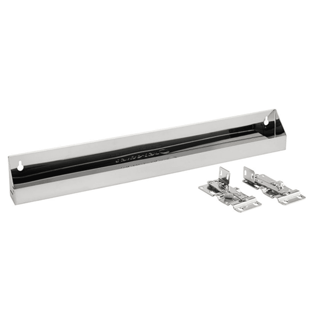 6591 22" Stainless Steel Sink Front Tip-Out Tray with Tab Stops