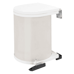 14 L Pivot Out Vanity Waste Container, White
