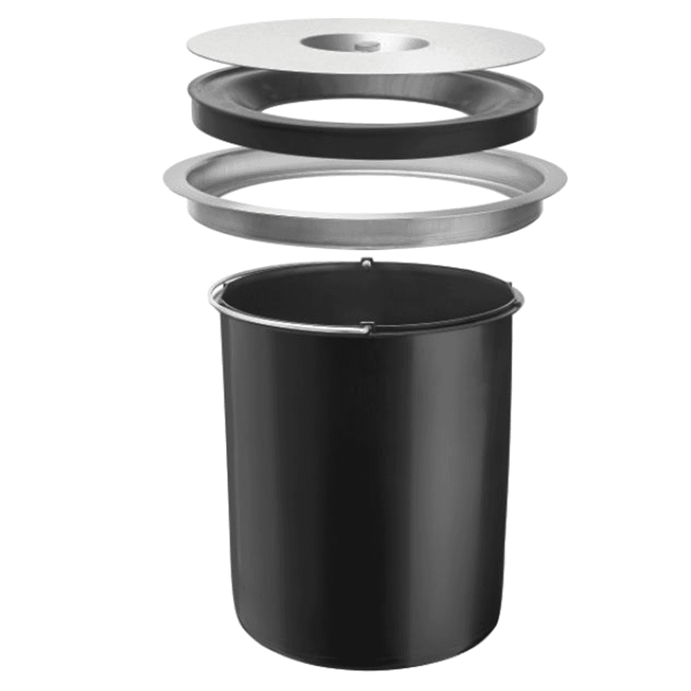 20 Liter Counter-Mount Waste Container, Black