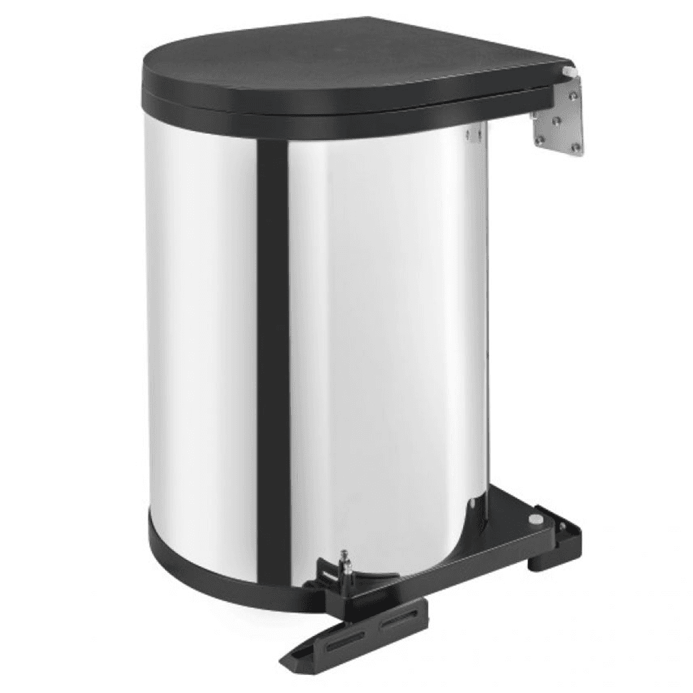 15 Liter Pivot-Out Waste Container for 14-3/4" Cabinet Opening, Stainless Steel