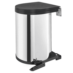 15 Liter Pivot-Out Waste Container for 14-3/4" Cabinet Opening, Stainless Steel