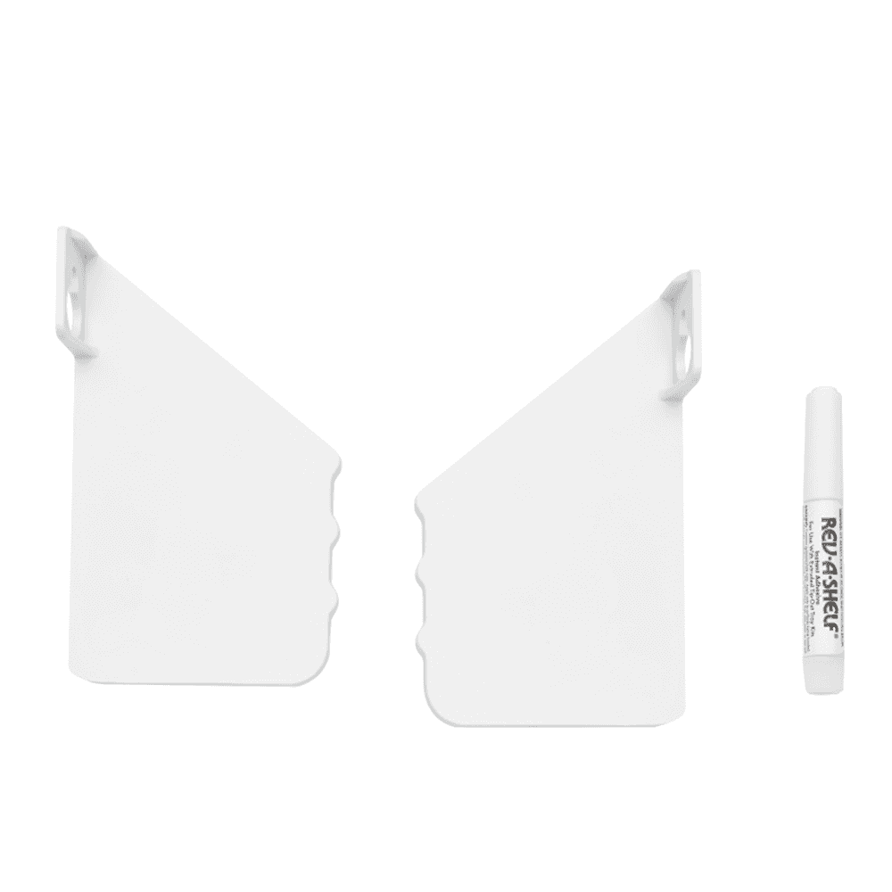White Tip-Out Tray End Cap