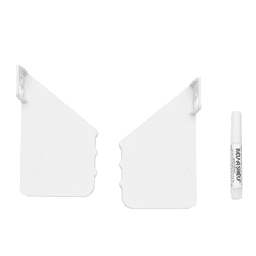 White Tip-Out Tray End Cap