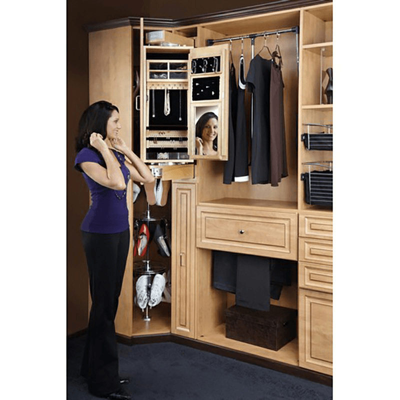 8" Ladies Closet Armoire, Natural