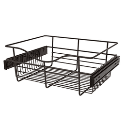 7" x 14" x 18" Wide Heavy-Gauge Pull-Out Wire Basket, Oil-Rubbed Bronze Finish