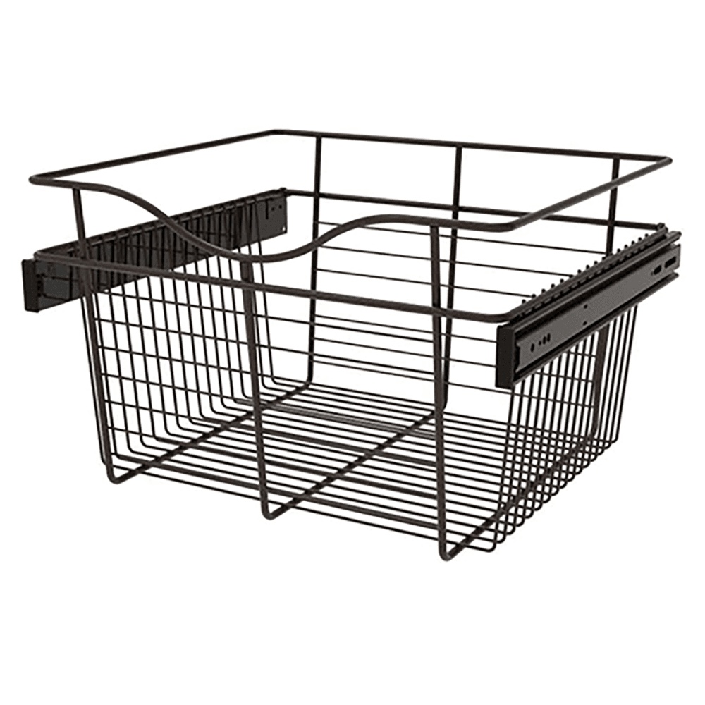 11" x 16" x 18" Wide Heavy-Gauge Pull-Out Wire Basket, Oil-Rubbed Bronze Finish