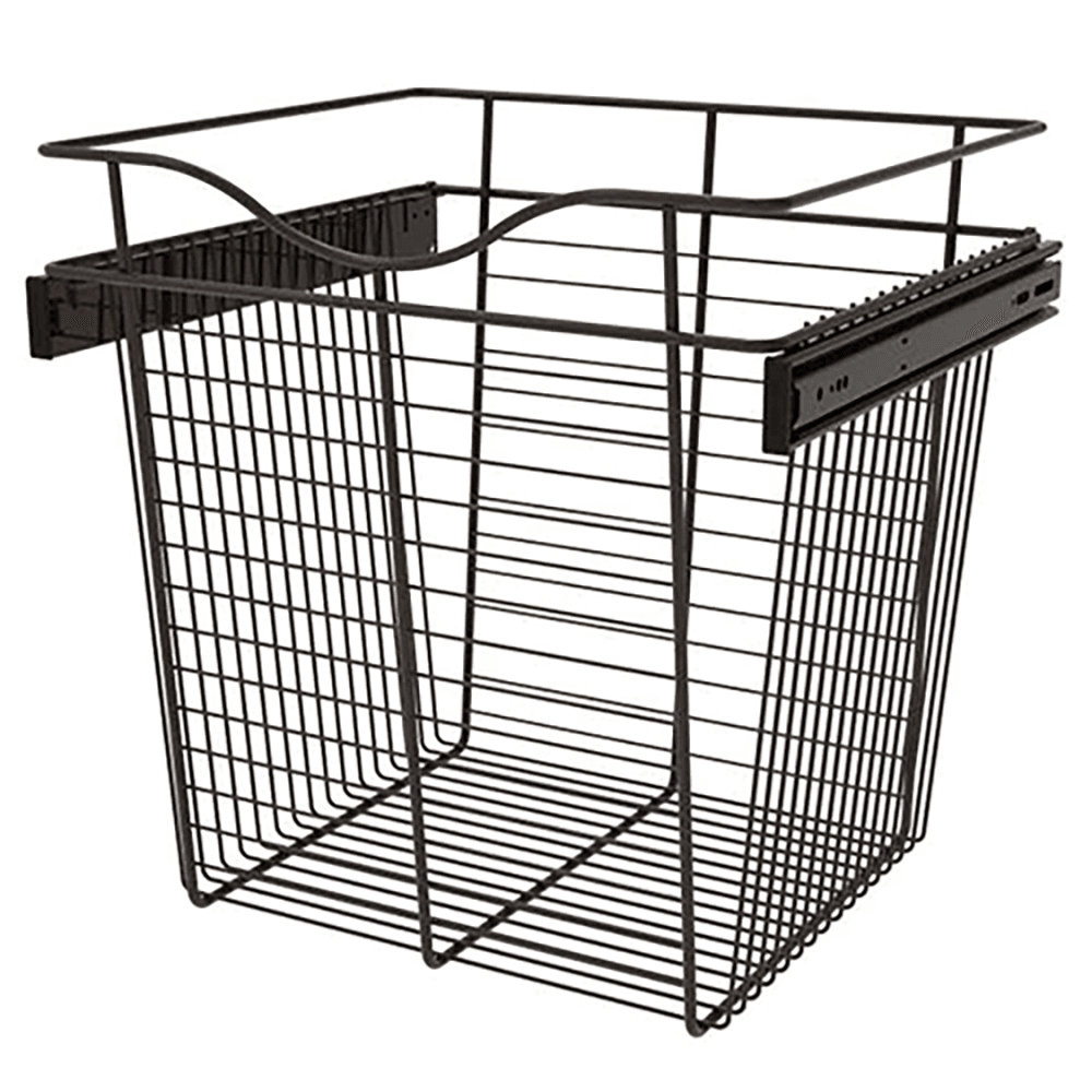 18" x 16" x 18" Wide Heavy-Gauge Pull-Out Wire Basket, Oil-Rubbed Bronze Finish