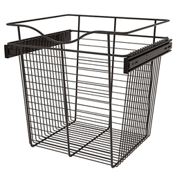 18" x 16" x 18" Wide Heavy-Gauge Pull-Out Wire Basket, Oil-Rubbed Bronze Finish