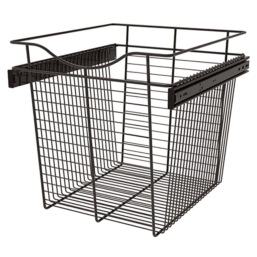 18" x 20" x 18" Wide Heavy-Gauge Pull-Out Wire Basket, Oil-Rubbed Bronze Finish